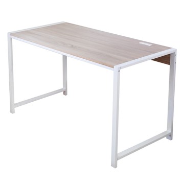 澄境 台灣製 附插座大桌面附插座電腦工作桌電腦桌 書桌 工作桌 辦公桌 筆電桌 附插座漂流木紋+白鐵管