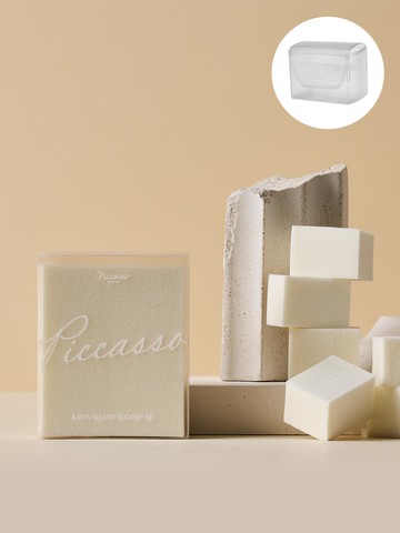 [Piccasso] Latex Sponge Square 6p (+ Sponge Case)