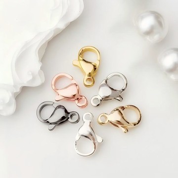 ADJ2038【單品滿5件送1件】14K包金色保色diy飾品配件 龍蝦扣diy飾品項鍊手鍊收尾連接扣手工