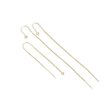 Ala-u字形耳線針耳針14k18k金色手工保色耳飾配件diy鏈條形耳線