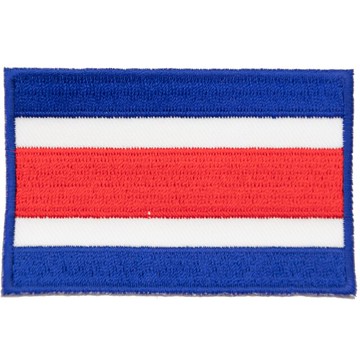 哥斯達黎加 熱燙裝飾貼 電繡貼布 刺繡肩章 電繡布貼 熨斗刺繡章 背膠補丁貼 Flag Patch袖標