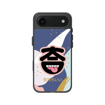 iPhone Air Clear (相機按鈕) 酷墨灰 - KID - (気持ちがいい) 吐舌款