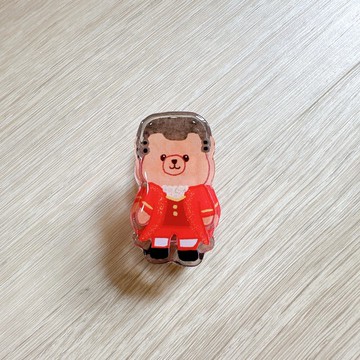 莫札特林檎小熊 壓克力磁鐵夾