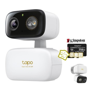 TP-Link Tapo C236 3K500萬畫素AI偵測無線Wi-Fi監視器IPCAM-雙向語音含金士頓256GB