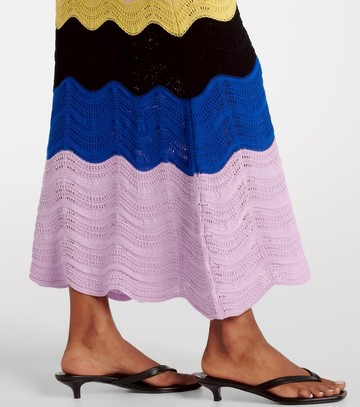 La DoubleJ Chevron crochet cotton maxi dress