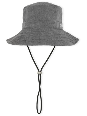 GANNI - logo-embroidered denim bucket hat - women - Recycled Polyester/Cotton - M/L - Black