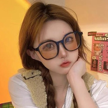 復古茶色墨鏡女潮時尚街拍凹造型拍照神器太陽鏡2026新款防紫外線