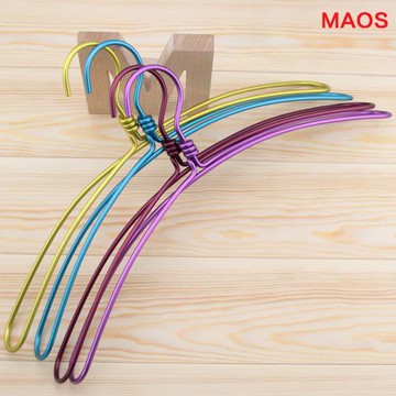 MAOS太空鋁衣架加寬晾衣架鋁合金衣掛金屬防滑曬衣架鋁制衣撐子