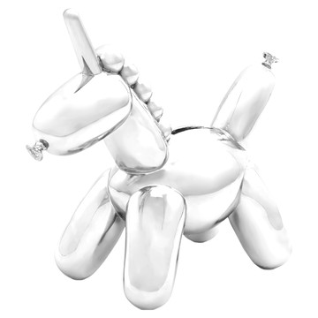 MADE BY HUMANS 氣球寶寶獨角獸存錢筒 - 陶瓷  銀色  1個