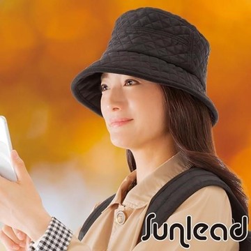 Sunlead 吸濕發熱fleece菱形絎縫軟帽 (黑色)