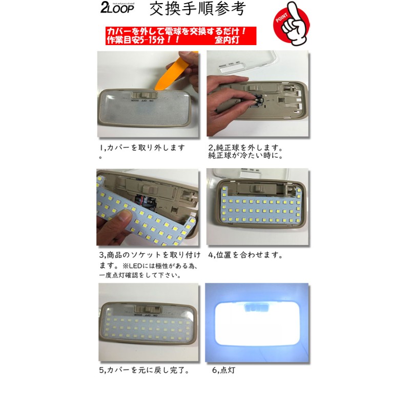 ランドクルーザー プラド 150系 中期 後期 TX-L 5人乗り専用 LED ルームランプ 綺麗な光 車検対応 車種専用設計 6000Kクラスの  3チップSMD6点【純白光】1年保証 | LINEショッピング