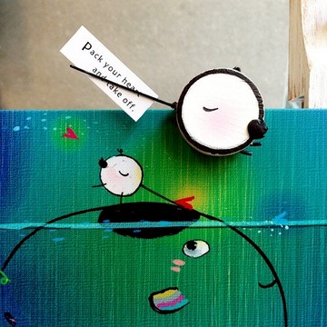 磁鐵板畫作-拾心