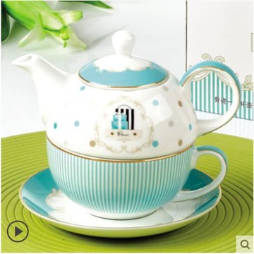 英式創意茶壺咖啡杯壺套裝 陶瓷水壺花茶具子母壺一人杯壺帶濾孔