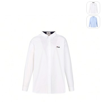 【FILA】中性 平織襯衫-白色 1WSY-5419-WT
