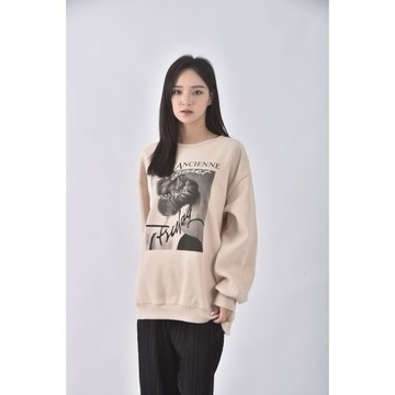 (XL) ai hu圓領杏色長袖上衣二手衣