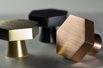 golden parade【六角】黃銅單點把手