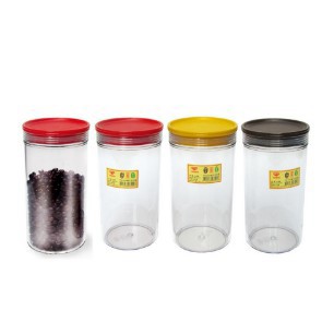 【大正餐具批發】台灣製 圓形密封罐1.25L 密封罐 保鮮罐 咖啡豆筒 儲豆罐 咖啡粉罐 奶精罐