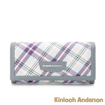 【金安德森】Marian 壓扣長夾-典雅灰