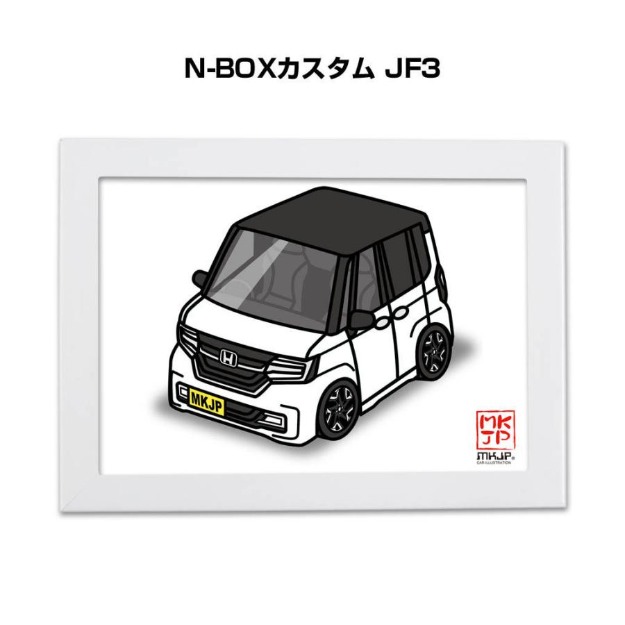 MKJP イラストA5 フレーム付き ホンダ N-BOXカスタム JF3 ゆうメール送料無料