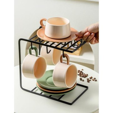 咖啡杯子高檔精致陶瓷設計感小眾法式復古杯意式下午茶紅茶杯英式