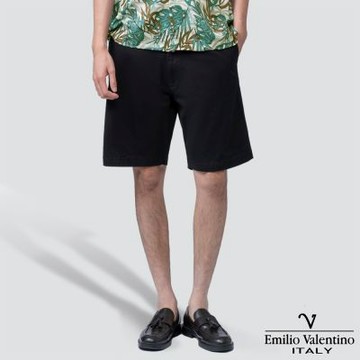 Emilio Valentino 范倫提諾彈性卡其短褲-黑