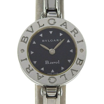 【日本直送】寶格麗 BVLGARI Bzero1 腕錶 B.zero1 BZ22SS 不鏽鋼 石英 指針式顯示 黑色錶盤 женские【二手品】