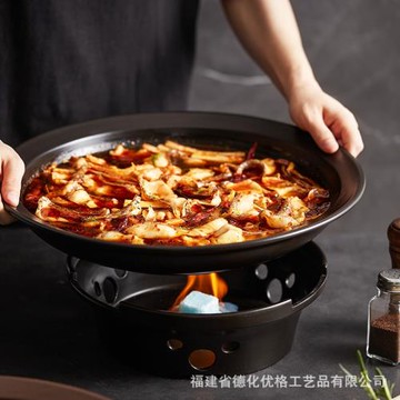 日式陶瓷干鍋套裝酒店餐廳餐具耐高溫砂鍋固體酒精小火鍋酒店商用