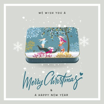 🚚快速出貨【英國糖果屋】🔔甜蜜聖誕🎁 Sara Miller 聖誕林地故事長方糖果禮盒 (英國糖迷你包4包入)