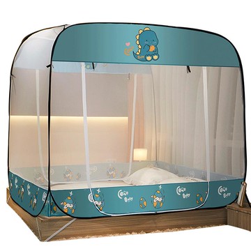 免安裝蒙古包蚊帳家用防摔兒童加厚加密折疊無需支架1.8m床1.5米2