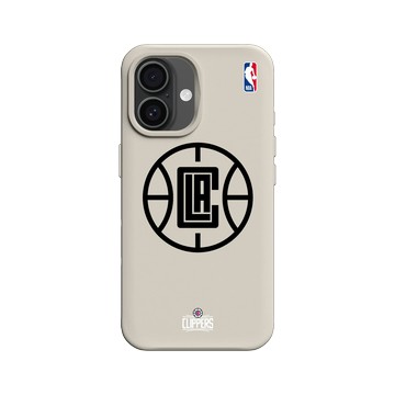 iPhone 16 SolidX 貝殼灰 - NBA - B&W-洛杉磯快艇 L.A. Clippers B&W - Light