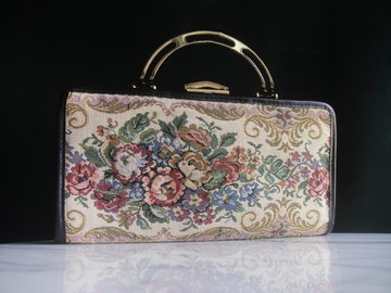 輝煌年代 OLD ERA _早期二手歐洲緹花布手拿包