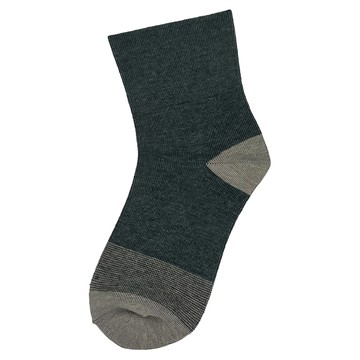 足健美襪品 台製竹炭抑臭短襪 5雙 200細針 男女適用  22~28  沉穩灰