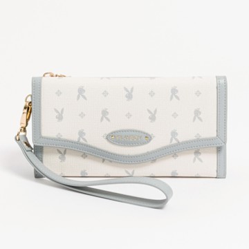 PLAYBOY - 長夾附手挽帶  Blissful系列 - 藍色