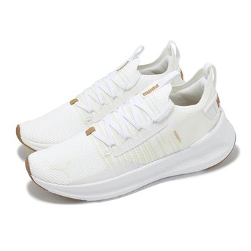 Puma 慢跑鞋 Softride Symmetry Fuzion LS 男鞋 女鞋 白 棕 緩震 運動鞋 31148207