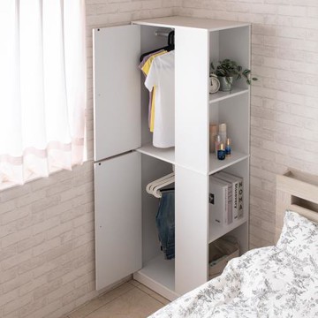 【TZUMii】優雅隙縫雙向收納衣櫃-雙色可選 玄關櫃 置物櫃 衣櫥 邊櫃 隙縫櫃 衣帽架 2尺衣櫃