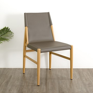 【多瓦娜】棠寶馬鞍皮餐椅-兩色(休閒椅/椅凳/椅子)灰色