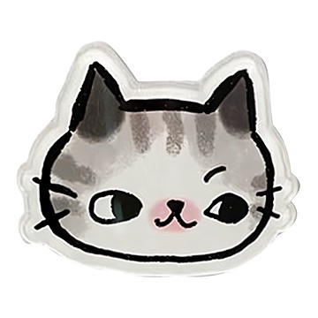 JOY STAR O_Cat 貓咪壓克力冰箱貼 貓大頭  4mm