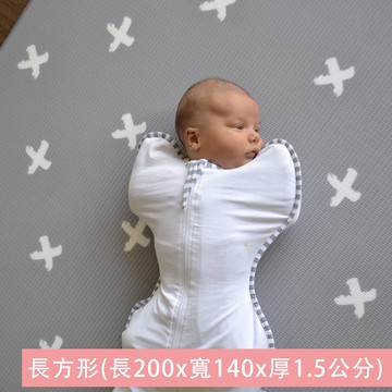 澳洲 Mikro Australia - 精緻美學地墊 - Grey Crosses 灰色十字-大 (長200x寬140x厚1.5公分)