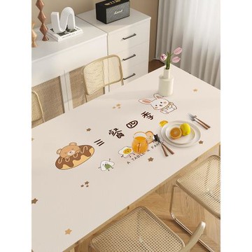 硅膠餐桌布免洗防水防油防燙ins簡約現代風長方形餐桌墊茶幾墊