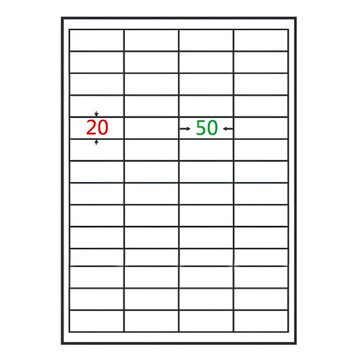 鶴屋 A4三用電腦標籤 51號 B2050 50 x 20mm  56格  105張