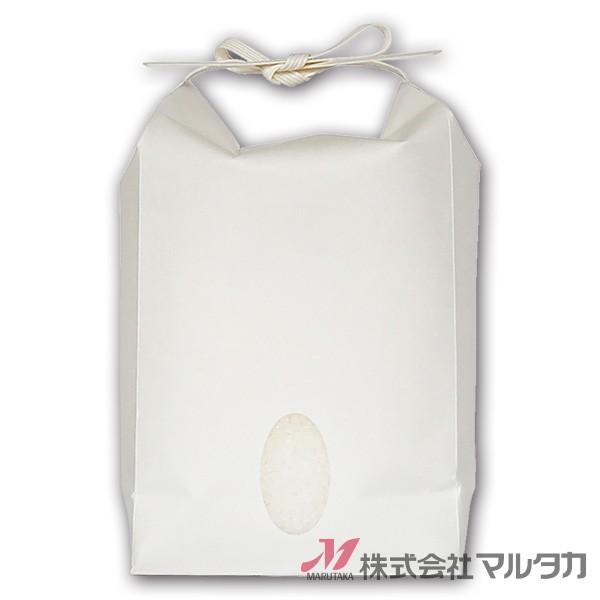 米袋 1〜1.5kg用 無地 20枚セット KHP-840 白クラフト 保湿タイプ 窓あり
