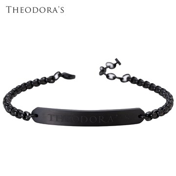 【THEODORA'S】天使的祝福 西德鋼手鍊-男款黑【希奧朵拉】