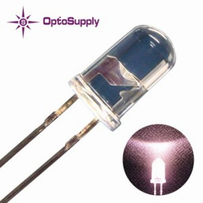 LED 砲弾型 5mm Cream OptoSupply 30mA 15deg OSCH4L5111A 20個