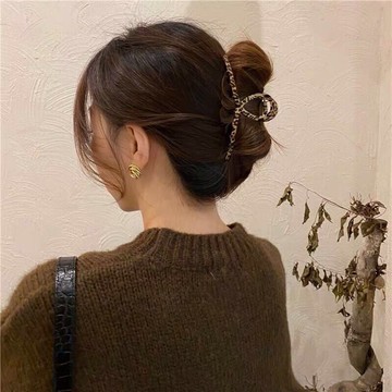 后腦勺發夾簡約冷淡風交叉抓夾大號韓國氣質優雅發抓洗澡網紅復古