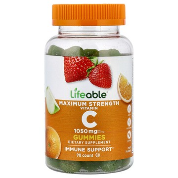Lifeable, 維生素 C 軟糖，水果味，90 粒軟糖（每粒軟糖 350 毫克）