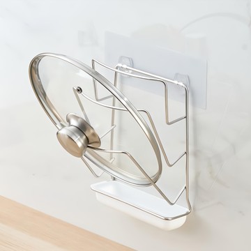 SHCJ 生活采家 LuxiRack 壁掛鍋蓋架  銀色  1個