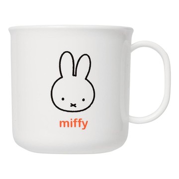 KUTSUWA Miffy 漱口杯，200ML，耐熱，PP塑膠材質  1個  白色