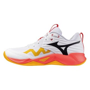 Mizuno Wave Momentum Pro [V1GA254001] 男 排球鞋 穩定 包覆 回彈 白 橘