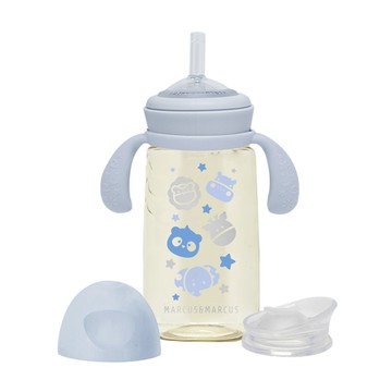 MARCUS & MARCUS PPSU 2合1訓練水杯套組300ml-藍
