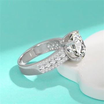 現貨+預購 頂級莫桑鑽石戒指925純銀戒指婚戒女鑽戒子求婚戒情人節禮物-10克拉豪鑲滿鑽74lp79【獨家進口】【米蘭精品】